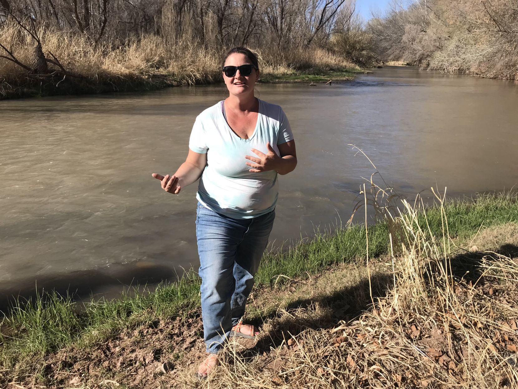 Kim Schonek at the Verde River